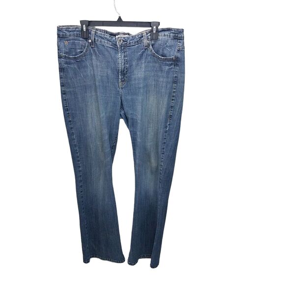 Lee Womens Size 18 Blue Solid Bootcut Jeans - Picture 1 of 10
